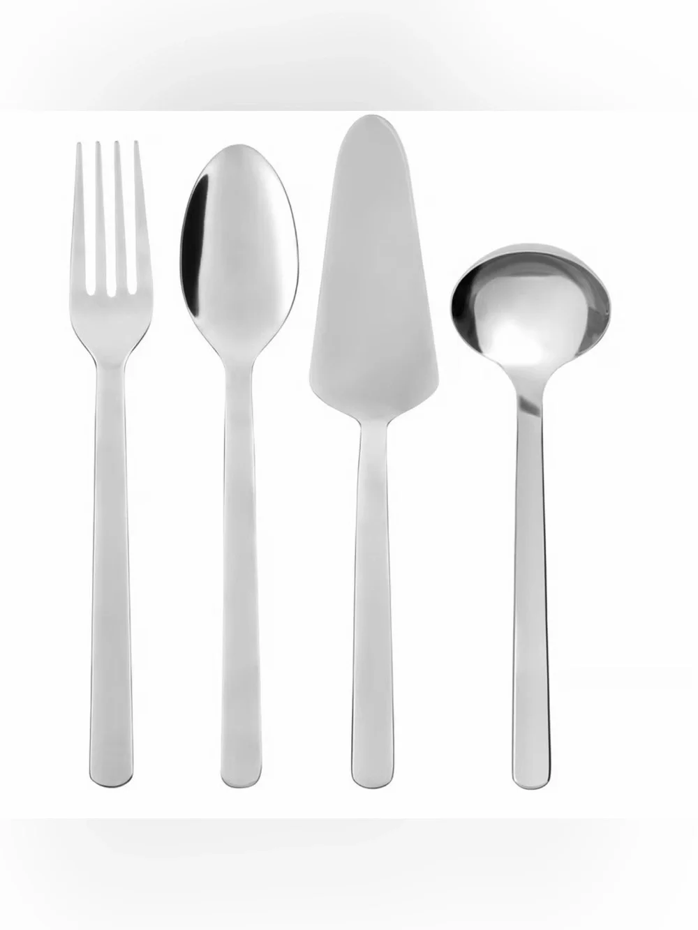 IKEA 365+ 4-Piece Serving Set Stainless Steel Cake Server Ladle Spoon Fork